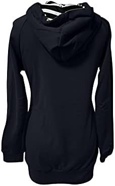 Rmxei Women Massion Massion Solid Sweatshirt Pocket Stripe Turtleneck Hooded Top Top Top