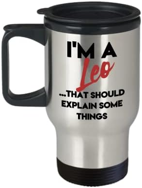 Клугла за патувања на Лео - „Јас сум Лав, што треба да објасни некои работи“ Преносна чаша за кафе