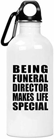 DesignSify да се биде директорот за погреб го прави животот посебен, 20oz шише со вода од не'рѓосувачки челик изолиран Тумблер, подароци за роденденски