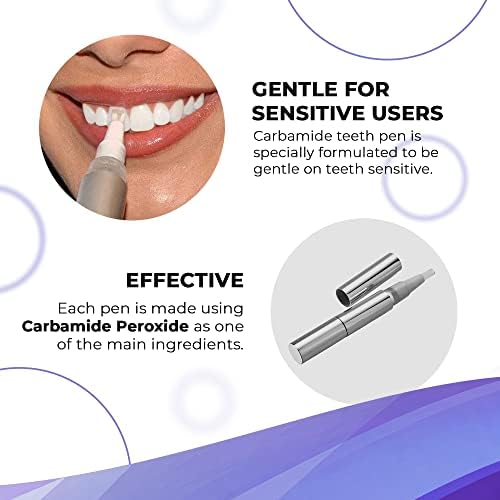 АМЗ Професионални заби за белење на пенкало 4мл, силен 44% гел за белење на заби со мек апликатор, без-лик капа, компактен производи