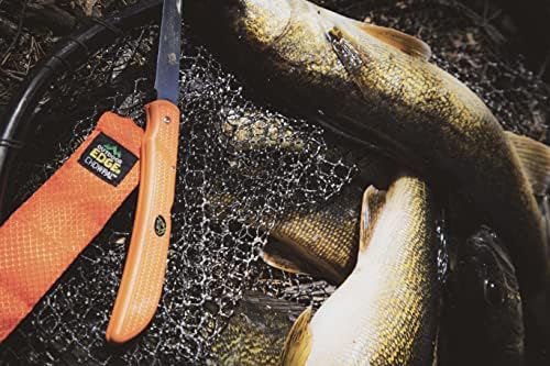 Надворешен раб Риба и коска - нож за филе со филе со 5,0 440A сечило од не'рѓосувачки челик за риба и обработка на голема игра - џебниот клип