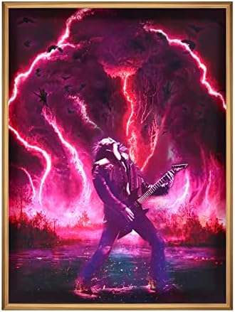 Постер за печатење на Еди Мунсон, филмски постер од 12х16 инчи филм ТВ Сезона 4 Еди Мунсен свири гитара демобат wallидна декорација за