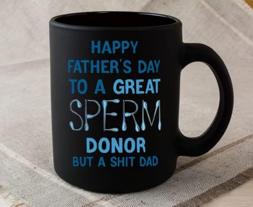 Среќен ден на таткото на одличен донатор на спермата, но срање тато кригла подарок кафе кригла 11oz кафе