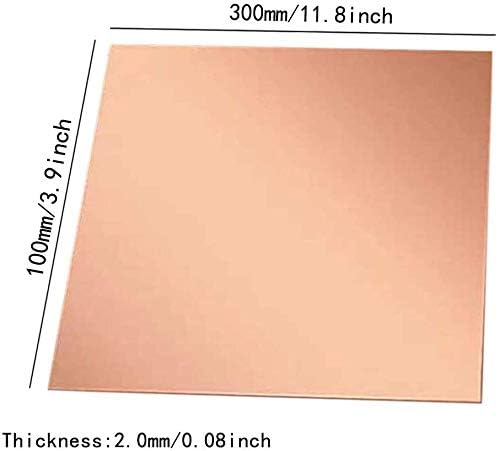 Умки месинг плоча бакарен лист виолетова бакар 100мм x 300мм за снабдување со индустрија метална уметност DIY занаетчиски метални