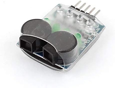 Индикатор за LED X-Ree LED 5pins 2 рог сина напон тестер за низок напон аларм за 2S/3S/4S липо батерија (индикадор LED Alarma del Zumbador