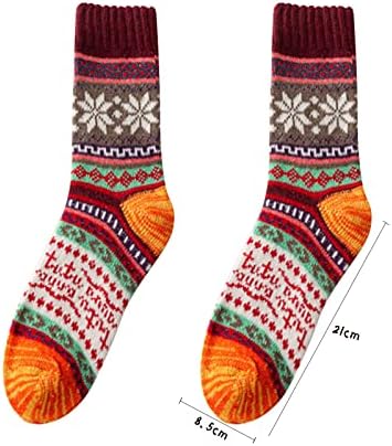 Чорапи за мажи дизајнираат женски задебелени термички чорапи Божиќни чорапи чорапи со средни чорапи со теле атлетски атлетски