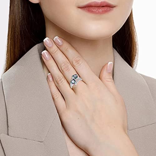 Ветувајте прстен за жени модна loveубов легура, вклучен прстен на рингон, популарен скапоцен камен Исклучителен прстен Едноставен