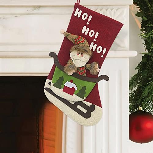Тодозо бонбони подароци чорапи Персонализирани камин порибување кадифни Божиќни украси за дома и додаток за забава за деца семејни празници