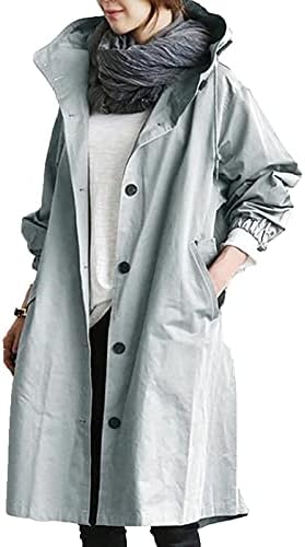 Зимски зимски палта, канцелариски палта за дами модерна долга ракав пролет плус големина удобно копче за надворешна облека