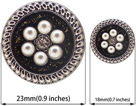 Метални копчиња F&G 14PCS гроздобер антички метални копчиња поставени за блејзер, костуми, спортски палто, униформа, јакна 18мм и 23мм