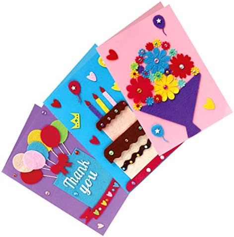 Комплети За Правење Картички AMOSFUN DIY Рачно Изработена Честитка Ви Благодариме Картички Божиќен Подарок За Благодарност за Деца 3 парчиња