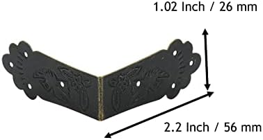 Метални l обликувани аголни чувари mcredy декоративни кутии заштитени агол агол раб чувар антички бронзен пакет од 15