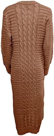 Onенски долги ракави џемпер фустан Зимски фустан Клуб со едно парче екипаж плетен џемпер фустани за фустани за здолништа