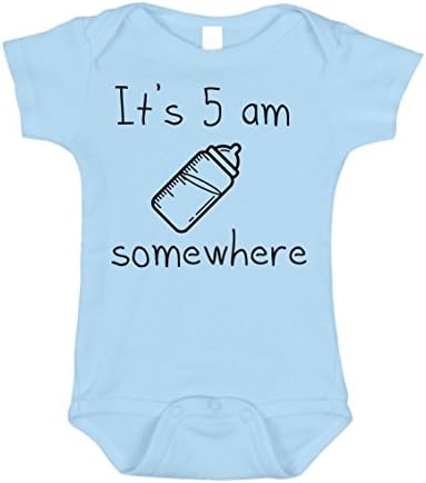 Тоа е 5 часот наутро некаде смешни облеки за бебиња, од 0 до 12 месеци