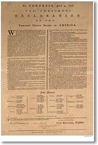1776 Американска декларација за независност - постер
