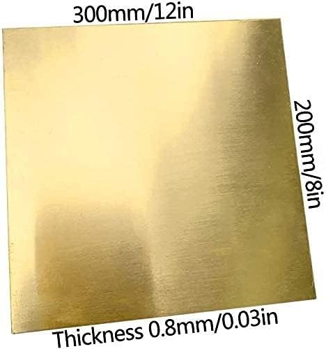 Бакар со фолија од бакар од Yiwango 200x200mm Дебелина 0. 8мм за метални занаети поправки DIY месинг плоча бакарни чаршафи