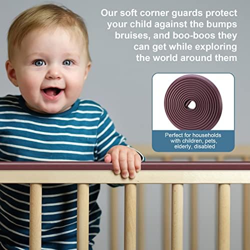 Најновата верзија Бебе за доказ за бебиња од агол, 16,4 метри браник за мебел за безбедност на деца со 8 аголни чувари, браници