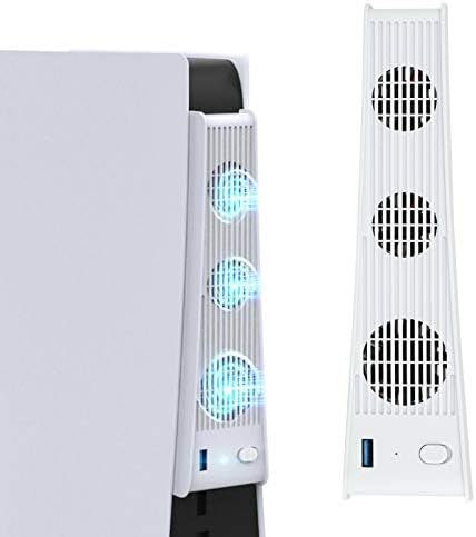 PS5 Тенок Вентилатор За Ладење Конзола Ладилник Паметен Термостат 3 Вентилатори Системска Станица За Конзола За Игри, Надворешни Вентилатори