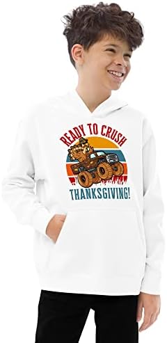 Подготвени да го уништат Денот на благодарноста мисирка чудовиште камиони момчиња деца унисекс пуловер дуксери