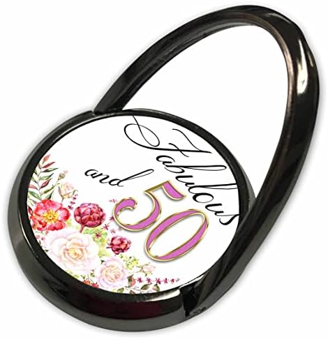 3drose прекрасен и 50 во розова и слика на златни и розови цвеќиња - телефонски прстени