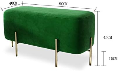 KXDFDC Зелена подножје, столче за промена на чевли на влезот, клупа за дневна соба, столче од ткаенина софа