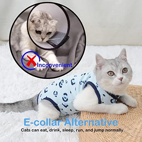 Костума за закрепнување на хируршко закрепнување на мачки за мачки за абдоминални рани мачки за мачки по операција алтернатива за е-јака