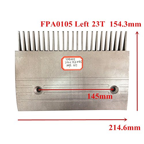 10 парчиња/пакет FPA0105 Ескалатор Алуминиум чешел L214.6, W154.3, инсталирајте ја големината 145 23T лево