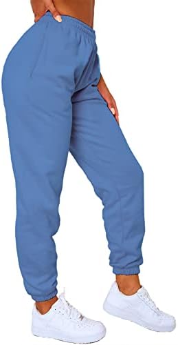 Urbearth omeенски обични удобни џемпери со високи половини, панталони за пот, зимски џогери со џеб со џеб