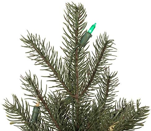 Викерман 3 'Балсам смрека тенка вештачка новогодишна елка, повеќебојни LED светла во Дура -осветлена - елка - Фаукс елка - Сезонски