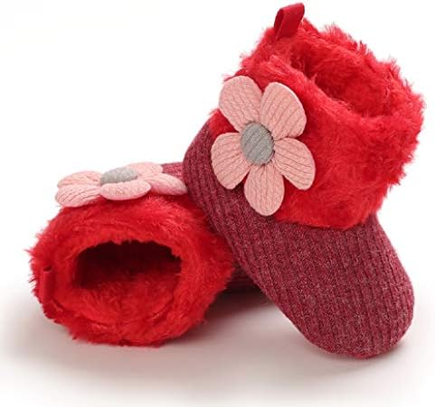 Tcesud новородени девојчиња памук меки единствени зимски топло снег чизми за новороденчиња средно теле снег чизми за девојчиња