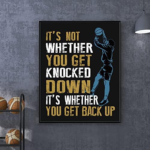 Инспиративни цитати Кошаркарски постери, мотивациони изреки Кошарка уметност на спортска кошаркарска соба декор за мажи деца тинејџери,