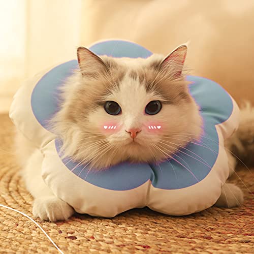 Јака за миленичиња конус, лесна мека мачка пубична јака симпатична декорација цветна форма за заздравување на рани