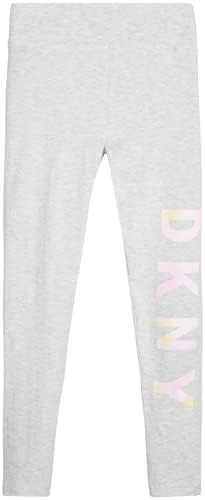 Сет за хеланки на девојчињата DKNY - 2 парчиња руно пулвер џемпер и хеланки за истегнување