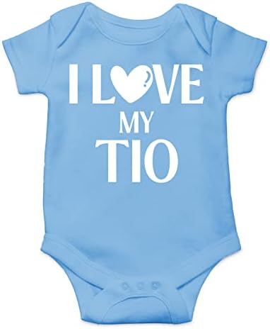 Бел Хоми Јас го сакам мојот Тио - Бади за пиење на чичко - смешно слатко новороденче, едно парче бебешко тело