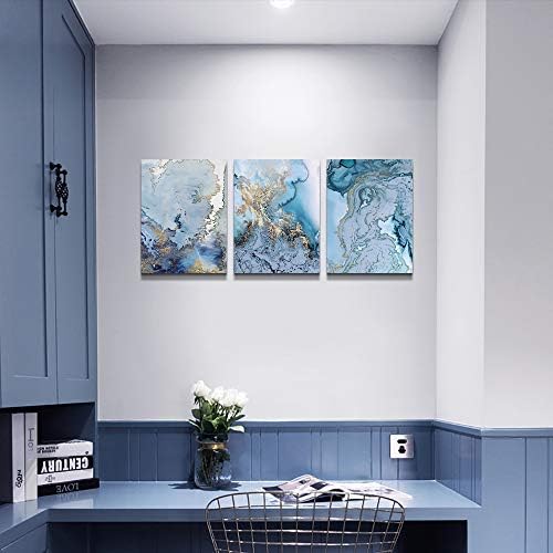Сина апстрактна платно wallидна уметност за дневна соба спална соба wallид декор канцеларија платно слики акварел wallидни