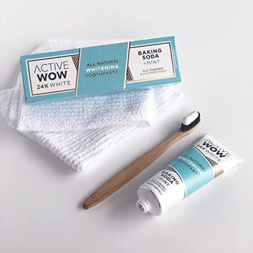 Активна WOW 24k Бела хидроксиапатит Белење на заби - паста за заби со хидроксиапатит, чувствителна паста за заби, реминерализирање на паста