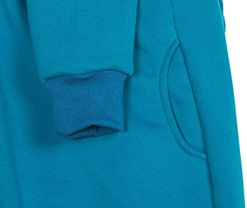 Ututexrol женски задебелување на долгиот руно џемпери жица фустан фустан пуловер плус големина