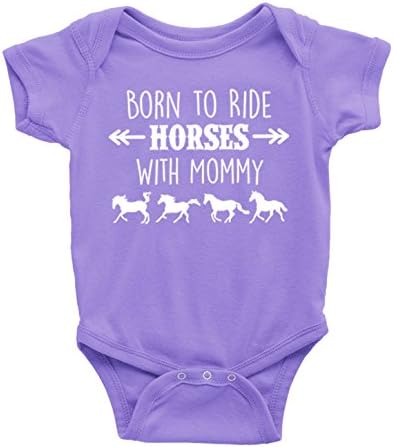 Роден за да вози коњи со мама, со кратки ракави коњски каросерии, момче или девојче - подарок за коњи на коњи