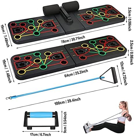Мултифункционален систем за влечење на ленти, има 5 различни фитнес опрема за фитнес обука за максимална табла за притисок, мулти-аспект на