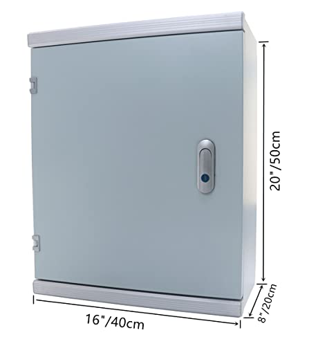 Електрична Кутија од ладно Валани Челик 20 х 16 х 8 Надворешно/Внатрешно 1мм/0,04 Дебела Ладно Валана Алуминиумска Легура Електрична Кутија