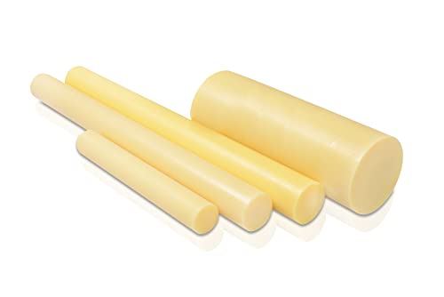 Фрли најлон 6 пластична шипка 5/8 ОД x 12 должина - жолта боја