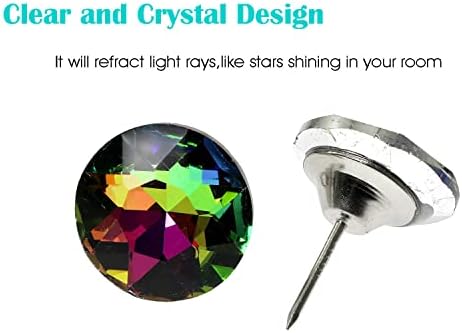 DZS Elec 20PCS 30мм разнобојни дијаманти тапацирци за нокти, кристални палети за глава, декоративни пинови за притискање за мебел софа за софи,