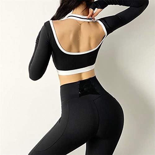 Repoiner Fake Two Sports Tops Women Women Crop Top Quick Braping Tight Tight Tight Yoga Yoga T-Shirt Running Tranching Fitness Fitness