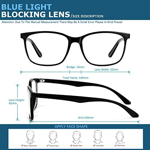 Маслени Очила За Блокирање На Сина Светлина Компјутерско Читање/Игри/ТВ/Телефони Очила Модни УВ Очила Против Очила ЗА Жени Мажи