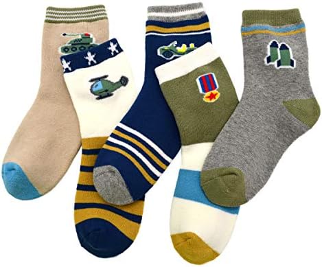 Дебели Памучни Чорапи Деца Зимски Топли Чорапи 5 Пакет За Момчиња И Девојчиња