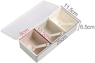 N/A пластична кутија за зачини постави зачинети решетки за зачинување за зачинување на тегла за складирање со три тенџере со три