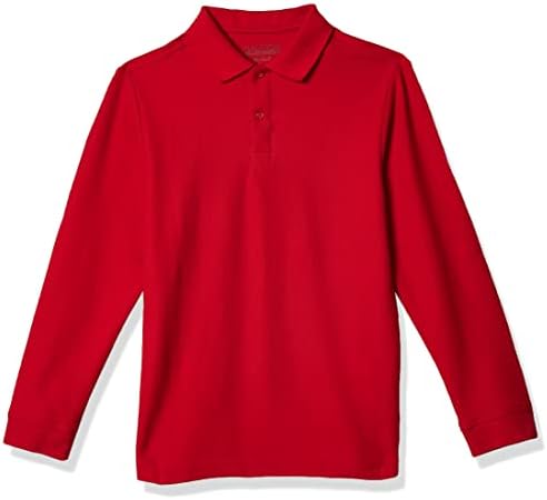Училишна униформа за момчиња на Наутика, долга ракав Поло кошула, затворање на копчињата, удобна, ткаенина за дишење