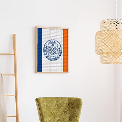 Знаме На Њујорк Декоративни Комплети За Сликање Дијаманти Смешни 5d Diy Целосна Вежба Дијамантски Точки Слики Домашен Декор 16 x20