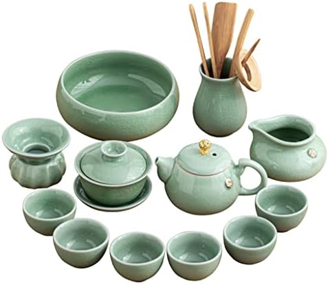DHDM Комплетен сет на комплети чај од кунгфу, чаши за чај од керамика, чајници, комплети, кутии за подароци за домаќинства, идеи