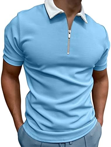 HDDK летни поло маици за мажи, 2022 Нов машки патент врат голф врвови со кратки ракави карирани ленти за печатење на лежерна полова